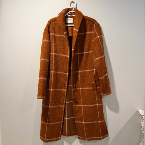 old navy Tan Plaid Teddy Jacket - Picture 1 of 7